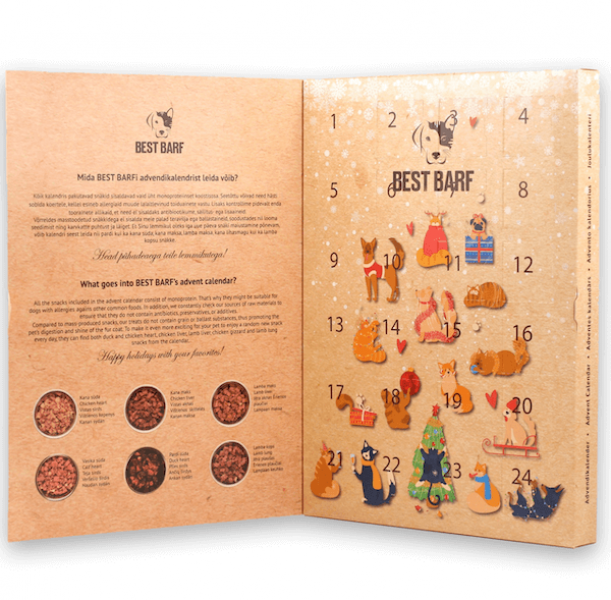 Best Barf joulukalenteri koirille ja kissoille