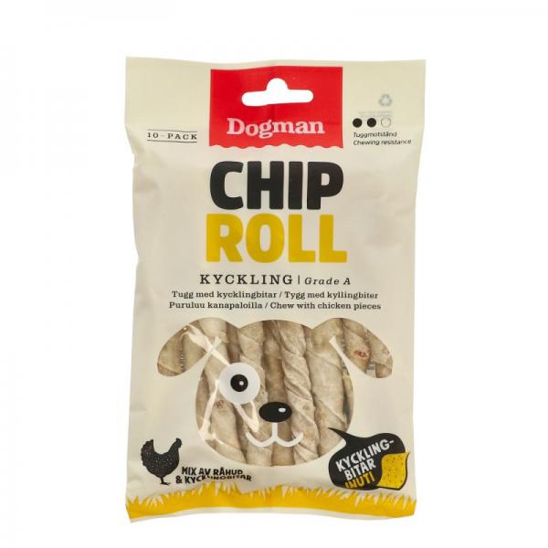 Dogman Chicken Chip roll kana 10p Valkoinen 80g 12,5cm