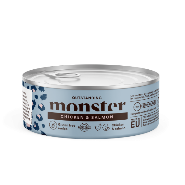 Monster Cat Adult Multi Protein Chicken & Salmon 100g
