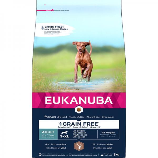 Eukanuba Grain Free Venison S-XL