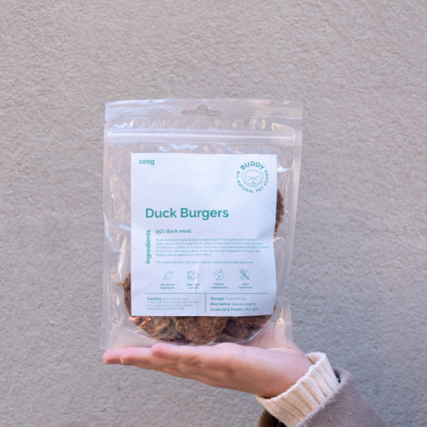 BUDDY Meaty Duck Burger – ankka herkku 100g